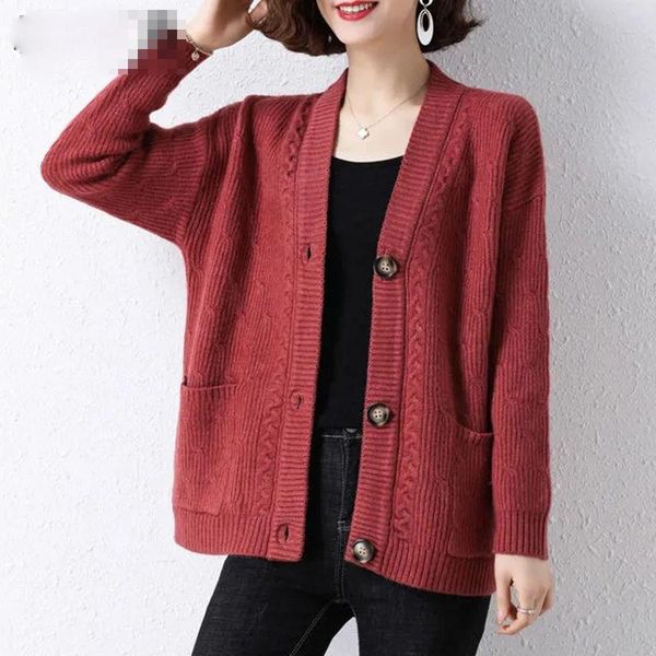 women's knits & tees women 2021 spring autumn casual v-neck knitted cardigan female long sleeve fashion ladies oversize sweater c177, White
women's knits & tees women 2021 spring autumn casual v-neck knitted cardigan female long sleeve fashion ladies oversize sweater c177, White