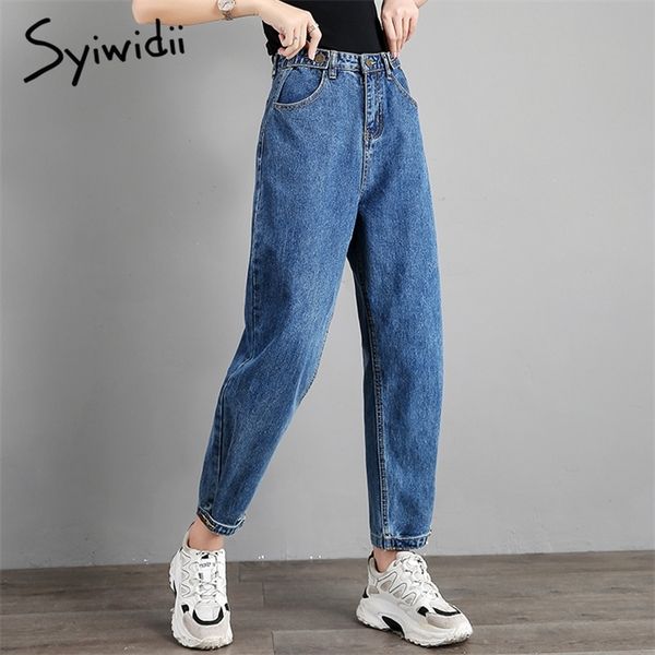 high waist jeans snow wash mom jeans button bleached harem pants denim loose vintage coated casual korean fashion wide waist, Blue
high waist jeans snow wash mom jeans button bleached harem pants denim loose vintage coated casual korean fashion wide waist, Blue