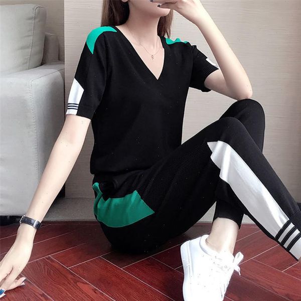 tracksuit spring summer leisure sports women tracksuits two piece set fashion korean loose style, Gray
tracksuit spring summer leisure sports women tracksuits two piece set fashion korean loose style, Gray