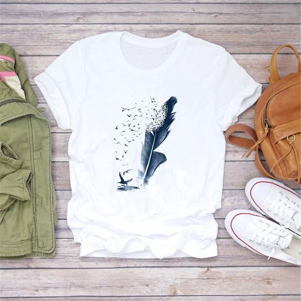 women feather bird cartoon 90s clothing fashion clothes lady t-shirts womens t shirt ladies graphicemale tee t-shirts, White
women feather bird cartoon 90s clothing fashion clothes lady t-shirts womens t shirt ladies graphicemale tee t-shirts, White