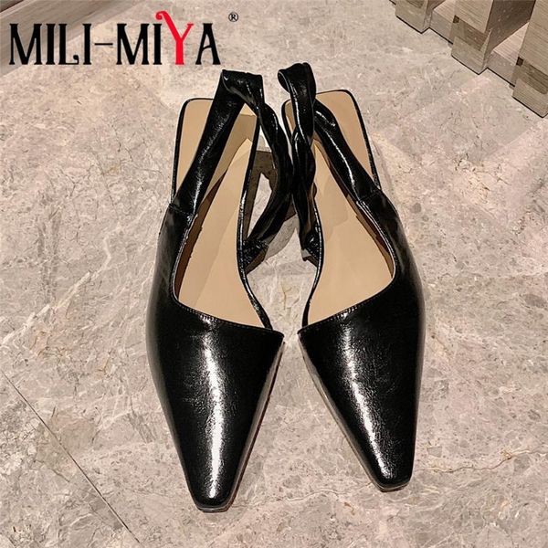 mili-miya fashion brand design women genuine leather sandals solid color slip on pointed toe thick heels sling back handmade, Black
mili-miya fashion brand design women genuine leather sandals solid color slip on pointed toe thick heels sling back handmade, Black