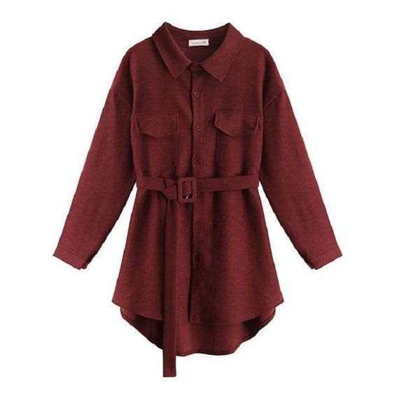 autumn 2021 long sleeve korean long coat women's lapel single breasted slim waist jacket elegant fashion with belt shirt dress, Black;brown
autumn 2021 long sleeve korean long coat women's lapel single breasted slim waist jacket elegant fashion with belt shirt dress, Black;brown