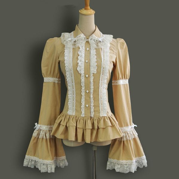 women's blouses & shirts spring autumn women long sleeve vintage gothic lolita costume office blouse female lace cotton casual shirts c, White
women's blouses & shirts spring autumn women long sleeve vintage gothic lolita costume office blouse female lace cotton casual shirts c, White
