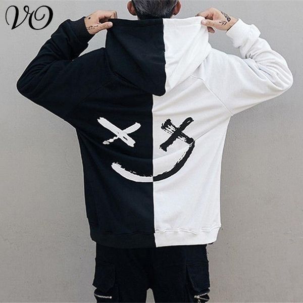 men's hoodies & sweatshirts clothing spring and autumn streetwear hip-hop fashion pullover jogger casual hoodie stitching loose plus si, Black
men's hoodies & sweatshirts clothing spring and autumn streetwear hip-hop fashion pullover jogger casual hoodie stitching loose plus si, Black