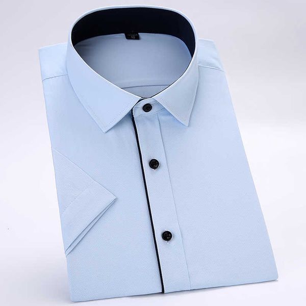 men summer casual short mouw shirts easy care regular fit formal business social work office solid basic shirt, White;black
men summer casual short mouw shirts easy care regular fit formal business social work office solid basic shirt, White;black