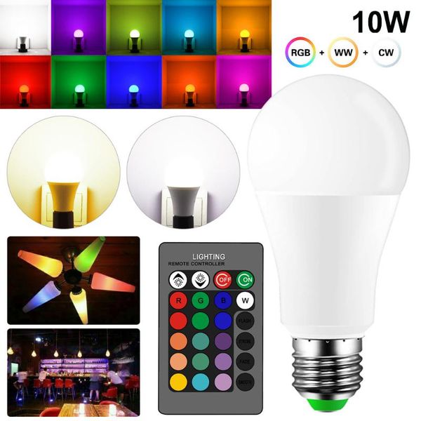 bulbs 10w w28rgb led wireless remote control bulb 16 color changing light memory function with controller e27 base
bulbs 10w w28rgb led wireless remote control bulb 16 color changing light memory function with controller e27 base