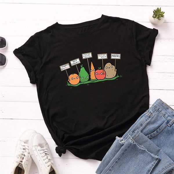 plus size 5xl women t-shirt fashion fruit cartoon print t shirt 100% cotton o neck short sleeve summer casual tshirt, White 
plus size 5xl women t-shirt fashion fruit cartoon print t shirt 100% cotton o neck short sleeve summer casual tshirt, White