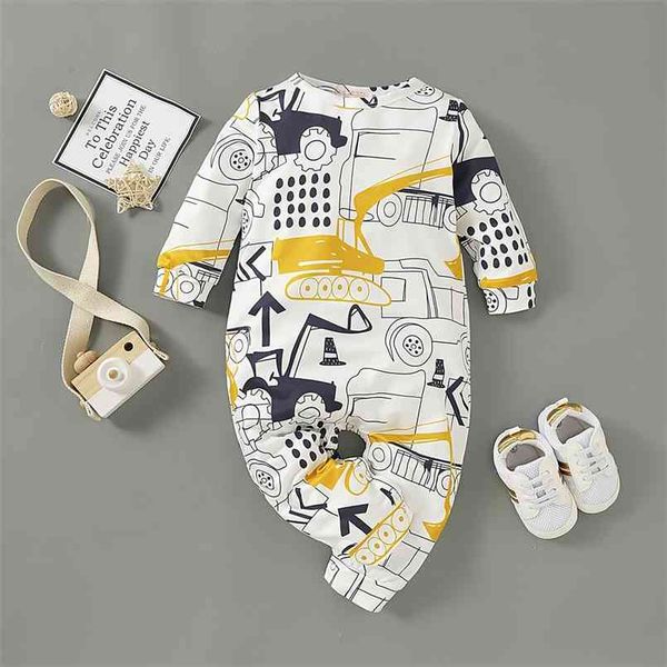 baby boy / girl car allover long-sleeve jumpsuit 210528, Blue 
baby boy / girl car allover long-sleeve jumpsuit 210528, Blue