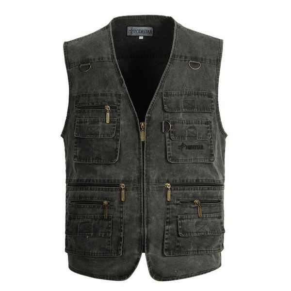 men's vests fashion for men wholetide multi-pocket ppopography vest casual reporter director military, Black;white
men's vests fashion for men wholetide multi-pocket ppopography vest casual reporter director military, Black;white
