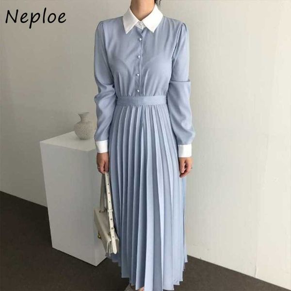 neploe elegant single breasted pleated dress women contrast color slim waist long sleeve a line dresses vestidos mujer c0607, Black;gray
neploe elegant single breasted pleated dress women contrast color slim waist long sleeve a line dresses vestidos mujer c0607, Black;gray
