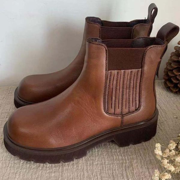 sandals female genuine leather cow boots comfy square heel slip-on platform 2021 autumn leisure women ankle, Black
sandals female genuine leather cow boots comfy square heel slip-on platform 2021 autumn leisure women ankle, Black