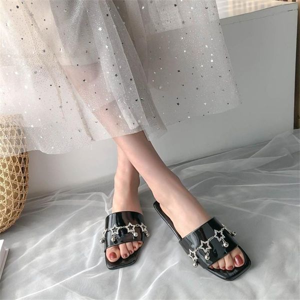 slippers 2021 summer rhinestone accessories decoration low-heeled type european and american large size 41-43 for outer wear, Black
slippers 2021 summer rhinestone accessories decoration low-heeled type european and american large size 41-43 for outer wear, Black