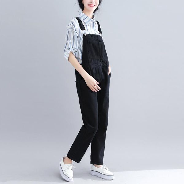 women's jumpsuits & rompers spring women jumpsuit large size loose vintage bib pants denim overalls salopette femme en jean, Black;white
women's jumpsuits & rompers spring women jumpsuit large size loose vintage bib pants denim overalls salopette femme en jean, Black;white