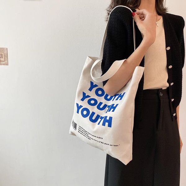 evening bags women canvas shopping bag youth letters print female cotton cloth shoulder eco friendly handbag reusable grocery shopper
evening bags women canvas shopping bag youth letters print female cotton cloth shoulder eco friendly handbag reusable grocery shopper
