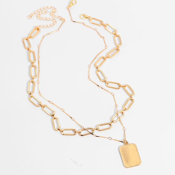 cold wind xiaozhong design feeling square brand double layer necklace clavicle alloy colorfast superposed swea, Silver
cold wind xiaozhong design feeling square brand double layer necklace clavicle alloy colorfast superposed swea, Silver