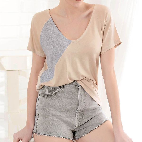 2021 summer short sleeve womens tshirt solid color crew neck panelled tees fashion casual female clothing, White
2021 summer short sleeve womens tshirt solid color crew neck panelled tees fashion casual female clothing, White