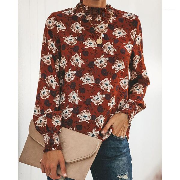 women floral print turtleneck long sleeve blouse 2021 autumn casual fashion elegant lady plus size pullover women's blouses & shirts, White
women floral print turtleneck long sleeve blouse 2021 autumn casual fashion elegant lady plus size pullover women's blouses & shirts, White