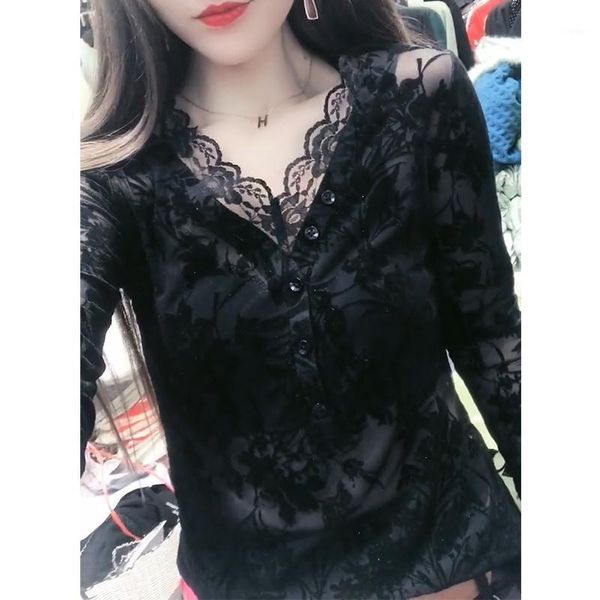 women's spring autumn style lace blouses shirt elegant embroidery solid color v-neck button korean sp753 & shirts, White
women's spring autumn style lace blouses shirt elegant embroidery solid color v-neck button korean sp753 & shirts, White