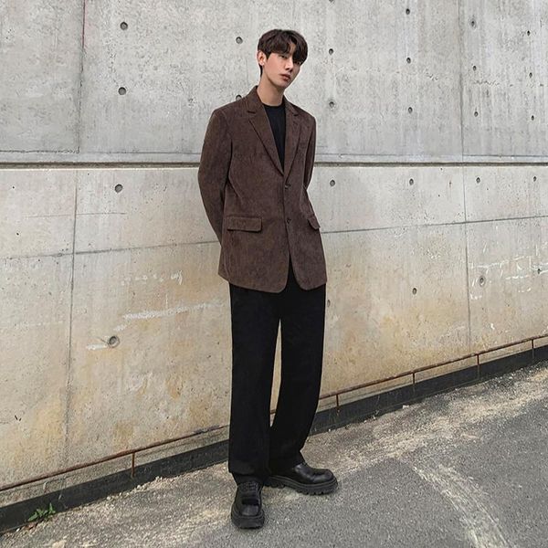 men's suits & blazers corduroy suit jacket retro loose casual korean style trendy ruffian handsome, White;black
men's suits & blazers corduroy suit jacket retro loose casual korean style trendy ruffian handsome, White;black