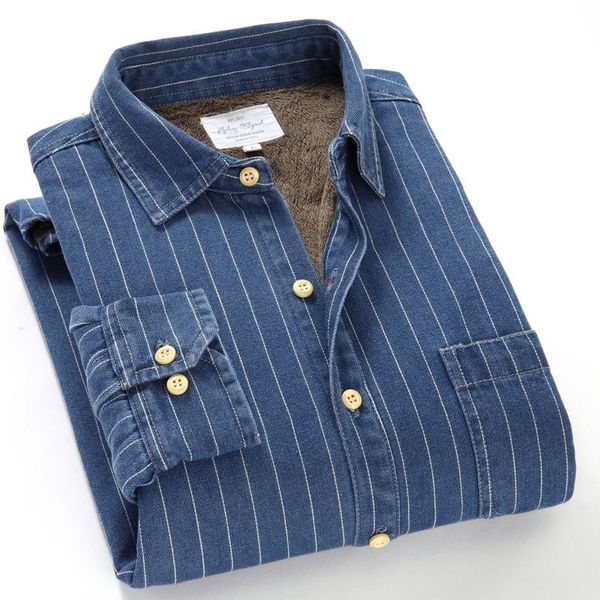 men's casual shirts quality winter denim striped dress shirt 100% cotton long sleeves soft warm bottoming mens button up, White;black
men's casual shirts quality winter denim striped dress shirt 100% cotton long sleeves soft warm bottoming mens button up, White;black
