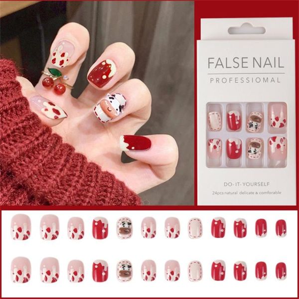 false nails manicure tools with glue butterfly pattern fake nail art tips set diy decorations, Red;gold
false nails manicure tools with glue butterfly pattern fake nail art tips set diy decorations, Red;gold