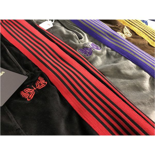 men's pants casual sweatpants with awge needles, butterfly-embroidered sweatpants, veet stripes for racing, Black
men's pants casual sweatpants with awge needles, butterfly-embroidered sweatpants, veet stripes for racing, Black