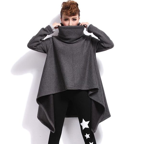 women's hoodies & sweatshirts asymsay european style autumn winter thick warm turtleneck sweatshirt dovetail hem irregular pullover wom, Black
women's hoodies & sweatshirts asymsay european style autumn winter thick warm turtleneck sweatshirt dovetail hem irregular pullover wom, Black