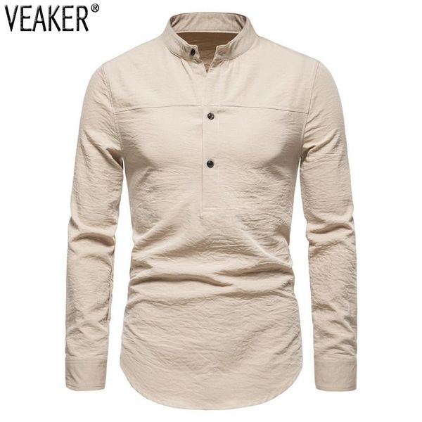 men's casual shirts 2021 autumn slim fit linen male stand collar solid color cotton shirt long sleeves s-2xl, White;black
men's casual shirts 2021 autumn slim fit linen male stand collar solid color cotton shirt long sleeves s-2xl, White;black