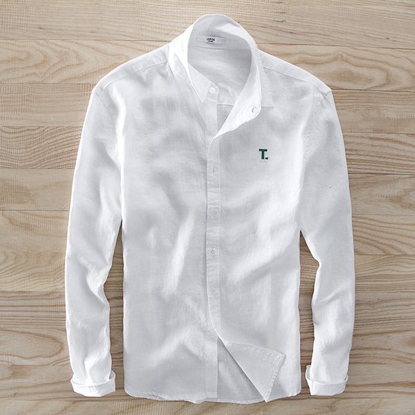 2021 new primavera e vero nova linho dos homens slido branco camisa masculina de moda casual masculino s camisas ptfg, White
2021 new primavera e vero nova linho dos homens slido branco camisa masculina de moda casual masculino s camisas ptfg, White