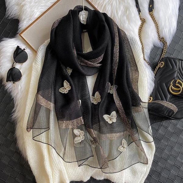 scarves butterfly embroidery wool silk scarf pashmina shawls women bandana wraps lady winter warm neckerchief hijab foulard, Blue;gray
scarves butterfly embroidery wool silk scarf pashmina shawls women bandana wraps lady winter warm neckerchief hijab foulard, Blue;gray