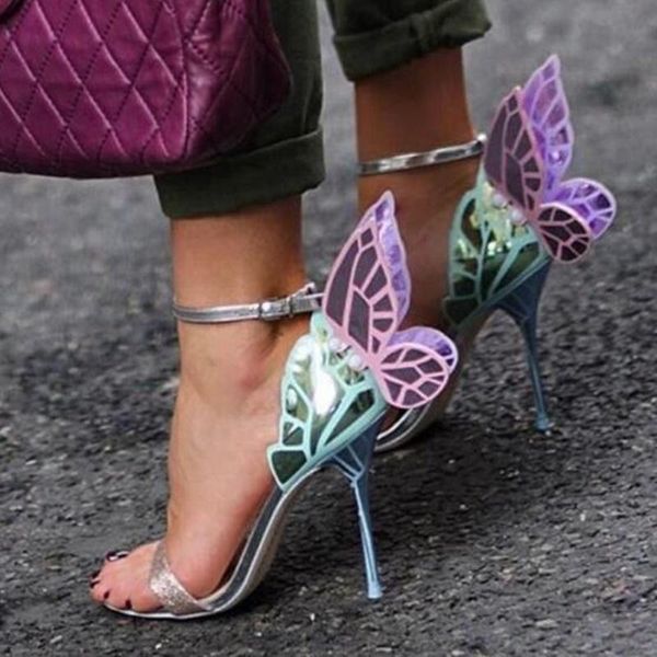 dress shoes exquisite wing sandals carved butterfly high heel sandal hologram iridescent banquet party ankle strap wedding, Black
dress shoes exquisite wing sandals carved butterfly high heel sandal hologram iridescent banquet party ankle strap wedding, Black
