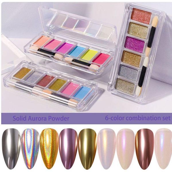 nail glitter solid aurora art powder mermaid chrome mirror pigment decorations pearl rubbing dust brush glitters 6-color combinationset, Silver;gold
nail glitter solid aurora art powder mermaid chrome mirror pigment decorations pearl rubbing dust brush glitters 6-color combinationset, Silver;gold
