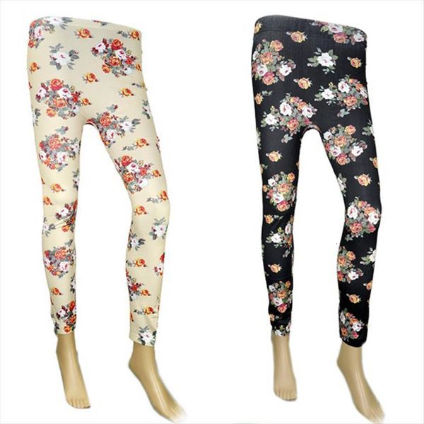 rose flower printed leggings womens capris fashion slim high elastic trousers, Black;white
rose flower printed leggings womens capris fashion slim high elastic trousers, Black;white