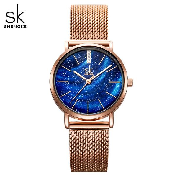 wristwatches shengke luxury women watches romantic starry blue dial mesh stai, Slivery;brown
wristwatches shengke luxury women watches romantic starry blue dial mesh stai, Slivery;brown