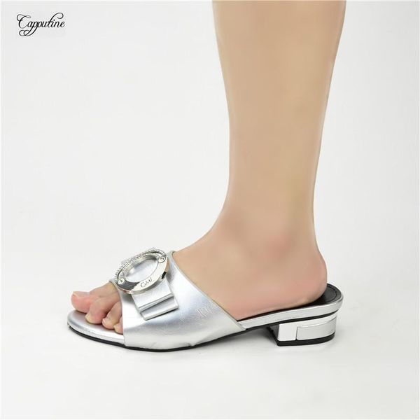 dress shoes nice silver party lady casual african medium heel slippers 89-1 height 4cm, Black 
dress shoes nice silver party lady casual african medium heel slippers 89-1 height 4cm, Black