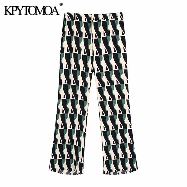 kpytomoa women fashion side pockets printed flared pants vintage high elastic waist zipper fly female trousers mujer 210925, Black;white
kpytomoa women fashion side pockets printed flared pants vintage high elastic waist zipper fly female trousers mujer 210925, Black;white