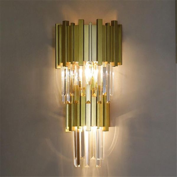 modern wall sconce lamp luxury golden crystal wall light fixture bedside living room led lamp bedroom
modern wall sconce lamp luxury golden crystal wall light fixture bedside living room led lamp bedroom