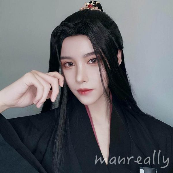 synthetic wigs houyan fake long straight hair ancient style for men and women full set of styling whole chinese cos, Black
synthetic wigs houyan fake long straight hair ancient style for men and women full set of styling whole chinese cos, Black