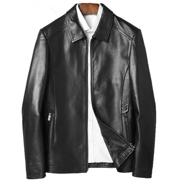 men's leather & faux jacket autumn winter genuine sheepskin coat casual slim jackets chaqueta cuero p-b111 zl950, Black
men's leather & faux jacket autumn winter genuine sheepskin coat casual slim jackets chaqueta cuero p-b111 zl950, Black