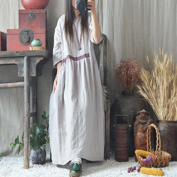 casual dresses women three quarter sleeve loose dress ladies vintage robe female retro, Black;gray
casual dresses women three quarter sleeve loose dress ladies vintage robe female retro, Black;gray