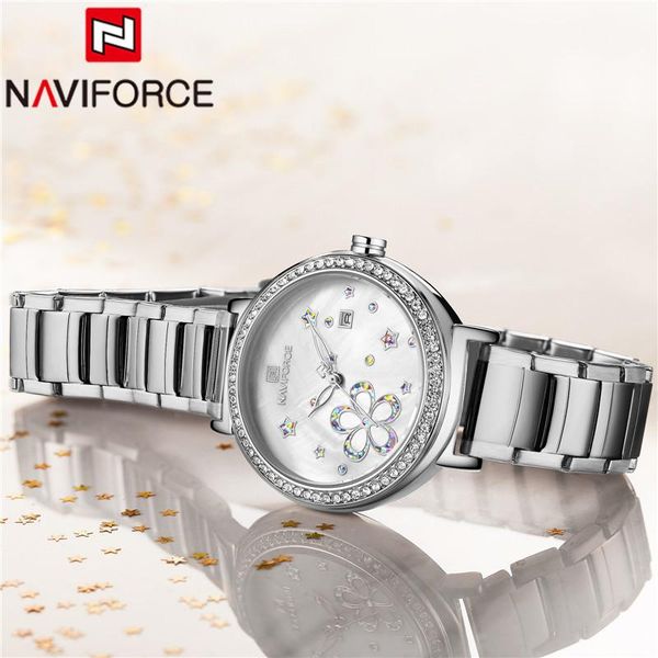 wristwatches naviforce women watch rhinestone quartz lady waterproof wristwatch stainless steel silver female clock 5016, Slivery;brown
wristwatches naviforce women watch rhinestone quartz lady waterproof wristwatch stainless steel silver female clock 5016, Slivery;brown