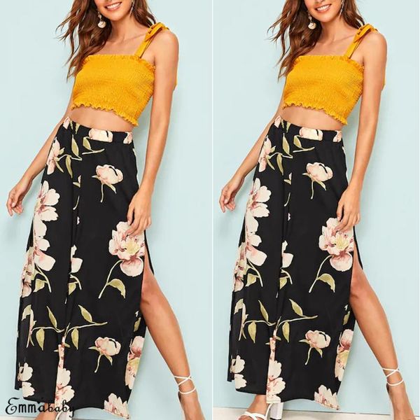 women's pants & capris boho women summer floral casual high waist loose split wide leg palazzo trouser, Black;white
women's pants & capris boho women summer floral casual high waist loose split wide leg palazzo trouser, Black;white