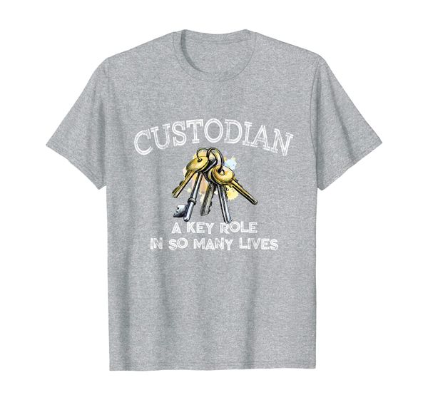 custodian key role in many lives janitor appreciation gift t-shirt, White;black
custodian key role in many lives janitor appreciation gift t-shirt, White;black