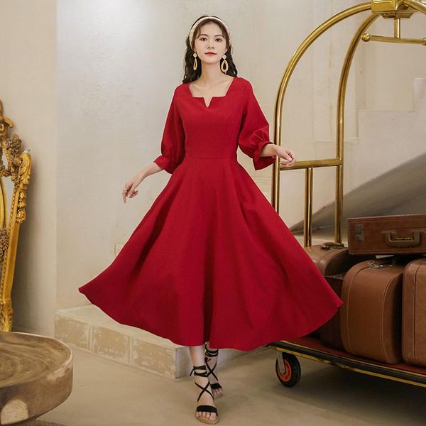 casual dresses coigarsam vintage women dress spring square collar red black 8239, Black;gray
casual dresses coigarsam vintage women dress spring square collar red black 8239, Black;gray