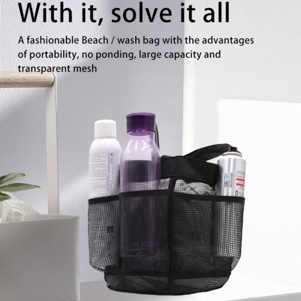 storage bags summer beach bag pvc mesh handbag 8 pockets wash corrosion resistant large capacity protable sundries
storage bags summer beach bag pvc mesh handbag 8 pockets wash corrosion resistant large capacity protable sundries
