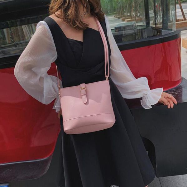 cross body fashion lady shoulder bag retro messenger casual small bucket