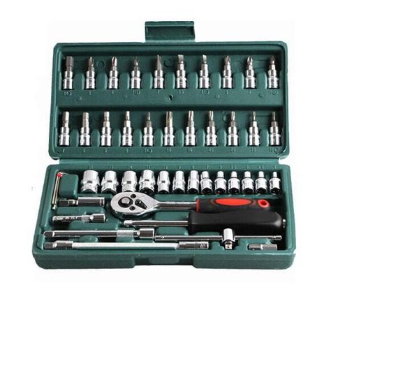 2021 46pc spanner socket set 1/4" car repair tool ratchet wrench set cr-v hand tools combination bit set tool kit
2021 46pc spanner socket set 1/4" car repair tool ratchet wrench set cr-v hand tools combination bit set tool kit