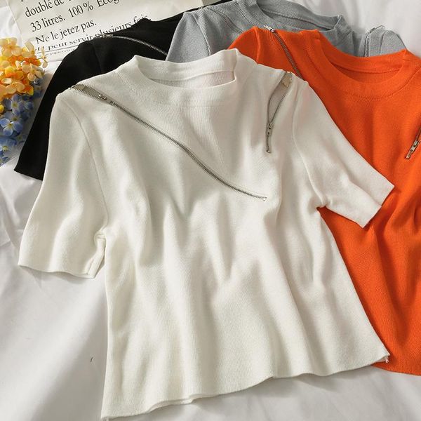 women's blouses & shirts women fashion bodycon zipper hollow short sleeves knitted blouse lady sweet casual outdoor girls elegant daily, White
women's blouses & shirts women fashion bodycon zipper hollow short sleeves knitted blouse lady sweet casual outdoor girls elegant daily, White
