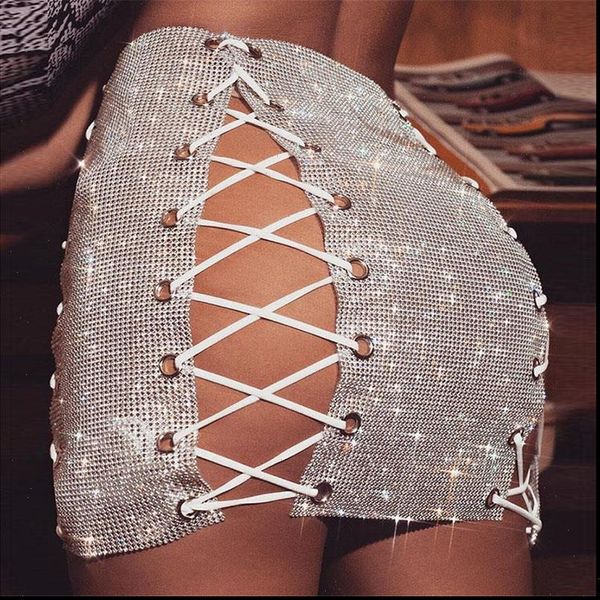 glitter metal crystal diamonds skirts women hollow out diamonds rhinestone lace up clubwear nightclub mini skirt, Black
glitter metal crystal diamonds skirts women hollow out diamonds rhinestone lace up clubwear nightclub mini skirt, Black