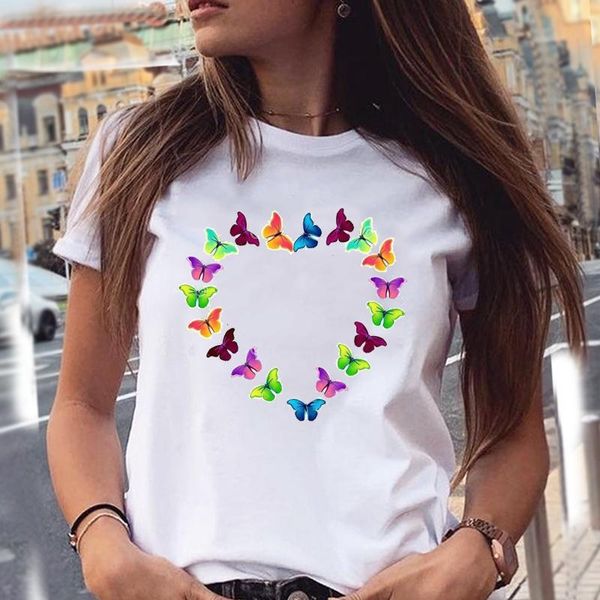 women's t-shirt women t-shirts short sleeve butterfly love heart cartoon summer graphic print female stylish t shirt girl tee, White
women's t-shirt women t-shirts short sleeve butterfly love heart cartoon summer graphic print female stylish t shirt girl tee, White